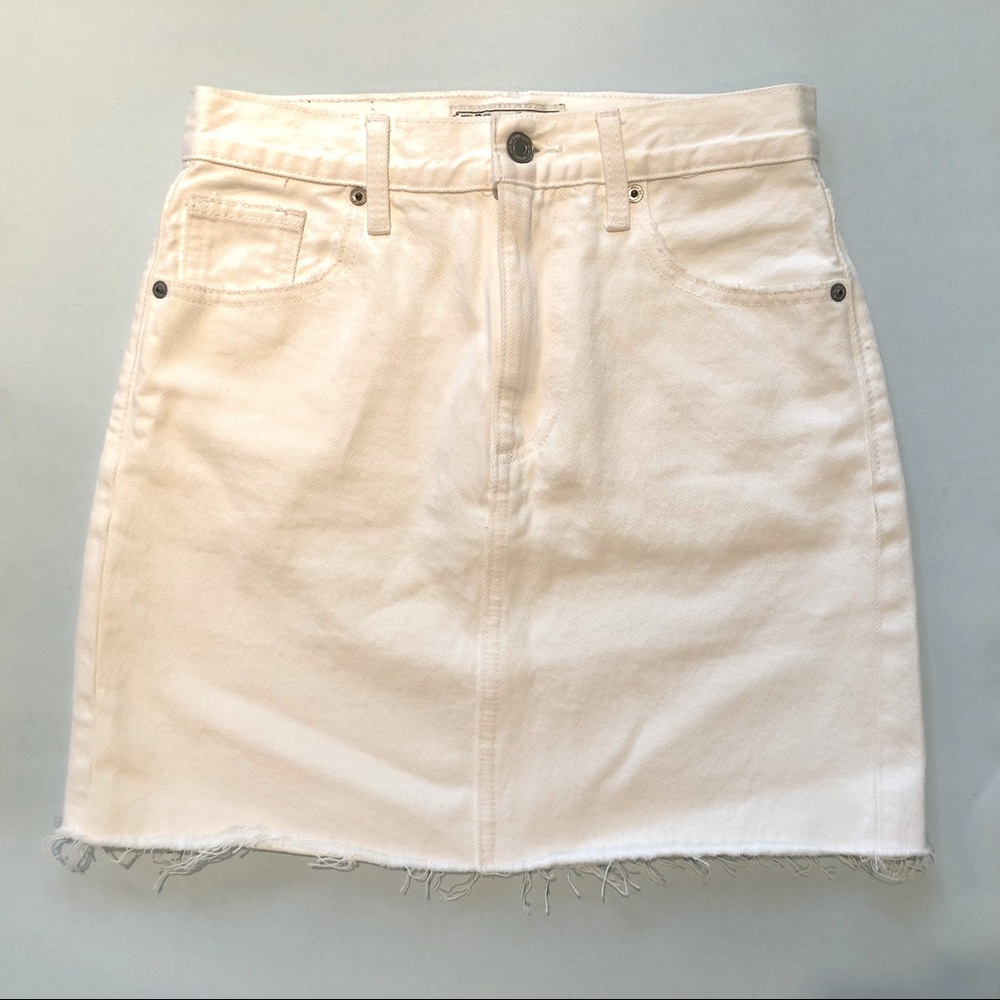 Lucky Brand White Jean Skirt
